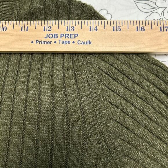 JDY Magna Rib Knit Midi Long Sleeve Bodycon Soft Sweater Dress Moss Green Large - Picture 10 of 13